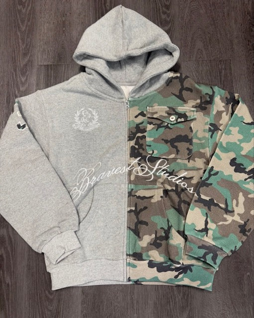 Bravest Studios Half Camo Zip Up