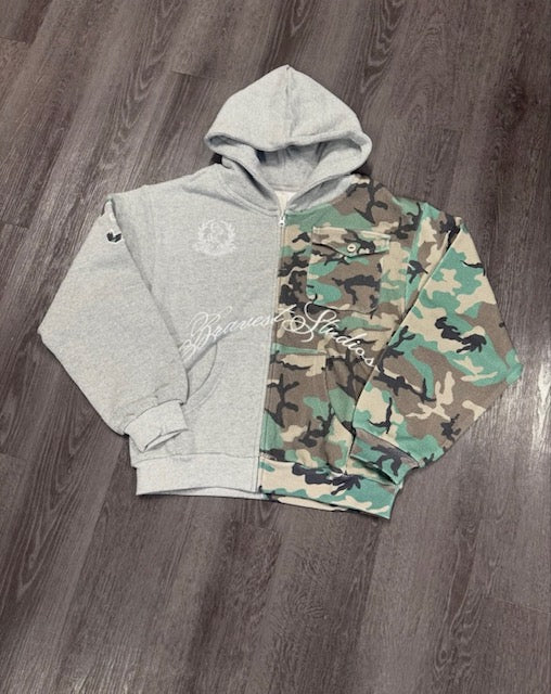 Bravest Studios Half Camo Zip Up