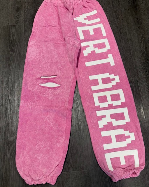 Pink Vertabrae Sweatpants