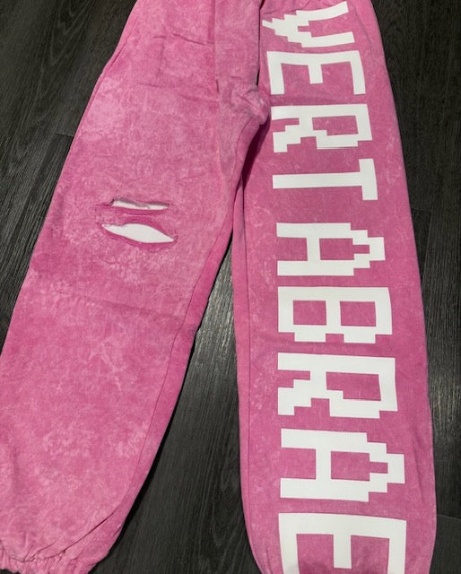 Pink Vertabrae Sweatpants