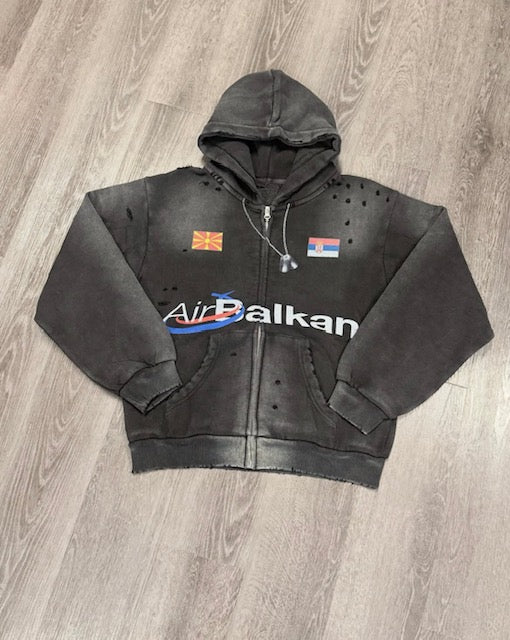Bravest Balkan Zip Up Hoodie