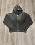Dark Grey Bravest Sapphire Zip Up Hoodie