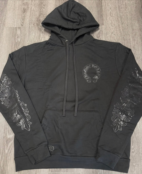 Black Horseshoe Chrome Hearts Hoodie